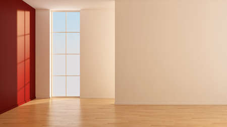 Large luxury modern bright interiors Living room mockup illustration 3D rendering computer digitally generated imageの写真素材