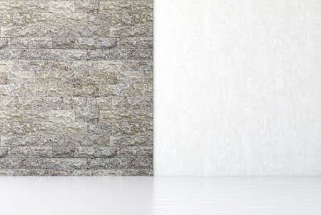 Illustration 3D rendering large luxury modern bright interiors Living room mockup computer digitally...