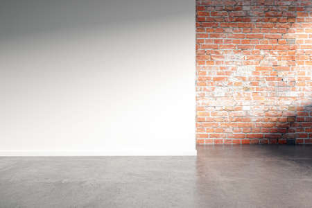 Illustration 3D rendering large luxury modern bright interiors Living room mockup computer digitally generated imageの写真素材