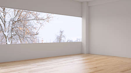 large luxury modern bright interiors living room with air conditioning mockup illustration 3D...