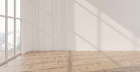 Illustration 3D rendering large luxury modern bright interiors Living room mockup computer digitally generated imageの写真素材