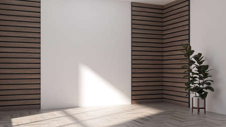 Illustration 3D rendering large luxury modern bright interiors Living room mockup computer digitally generated imageの写真素材