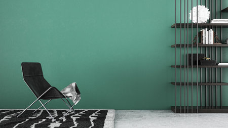 Illustration 3D rendering large luxury modern bright interiors Living room mockup computer digitally generated imageの写真素材