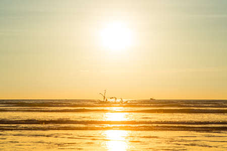 Boat on the beachの写真素材