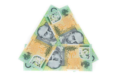 Banknote of Australia on white backgroundの写真素材