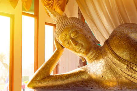 Gold buddha in templeの写真素材