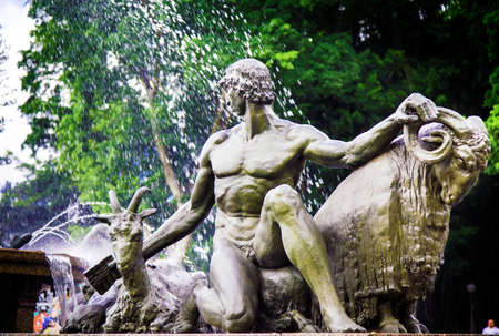 Fountain at Hyde park Sydney Australiaの写真素材