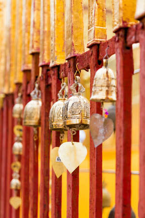 bell in the temple, Chiang Mai Thailandの写真素材