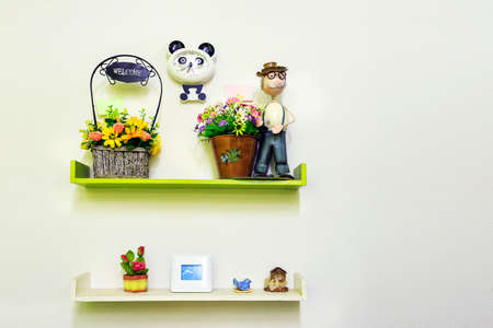 Nice shelf on the wallの写真素材