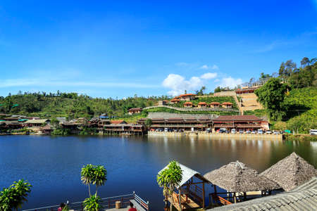 Rak Thai Village a Chinese settlement, Mae Hong Son Thailandの写真素材