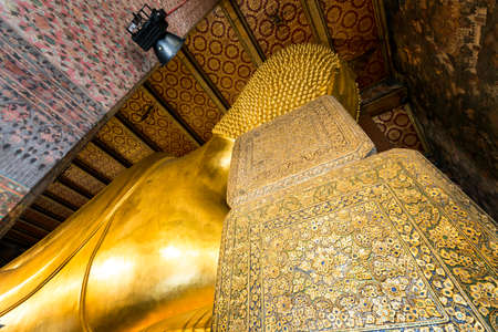 Big Buddha in Wat Po, Bangkok Thailandのeditorial素材