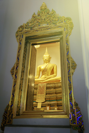 Big buddha at Temple, Chiang Mai Thailandの写真素材