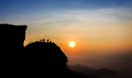Sunrist at Phu Chi Fa. Chiang rai Thailand.の写真素材