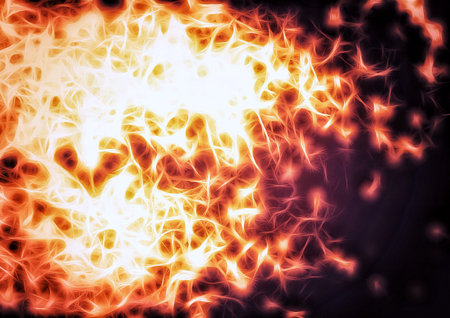 Exploding fire flame abstract background