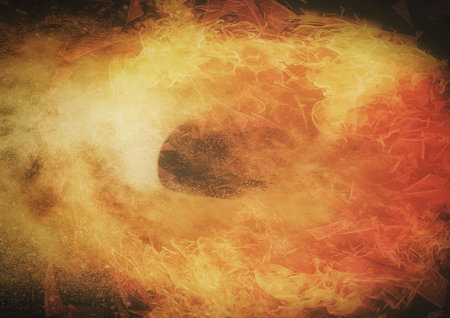 Exploding fire flame abstract background