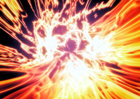 Abstract fire flame background exploding in energy concept