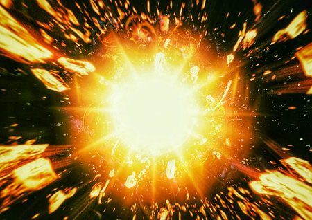 Abstract fire flame background exploding in energy concept