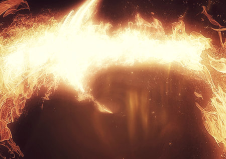 Abstract fire flame background exploding in energy concept