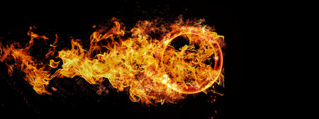 Abstract fire flame background exploding in energy concept