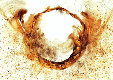3d illustration of a burning ring of fire
