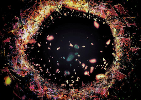 3d illustration of burning flames exploding in energy concept