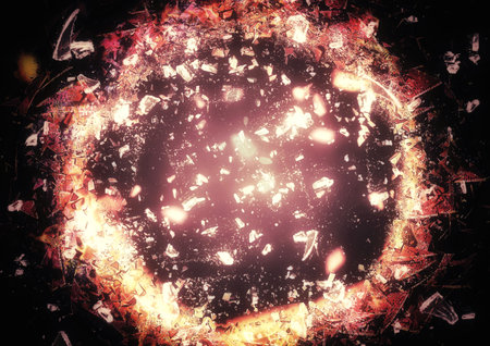 3d illustration of burning flames exploding in energy concept