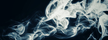 3d illustration of smoke swirling in the dark