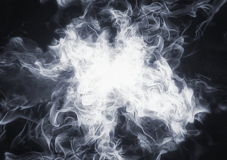 3d illustration of smoke swirling in the dark