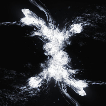 3d illustration of smoke swirling in the dark