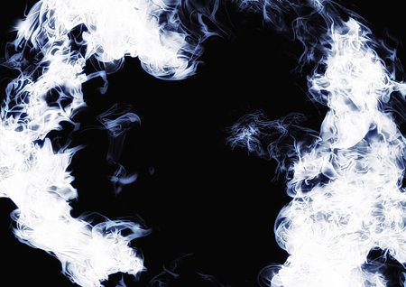 3d illustration of smoke swirling in the dark
