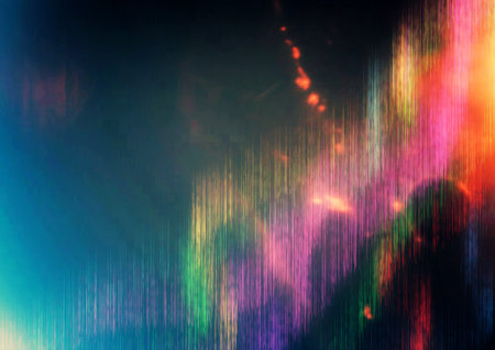 Abstract background with colorful lights swirling in the concept of science technology