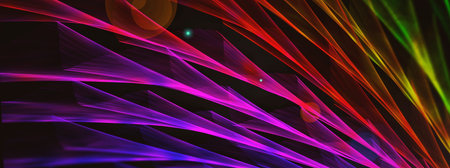 3d illustration of abstract iridescent wavesの写真素材