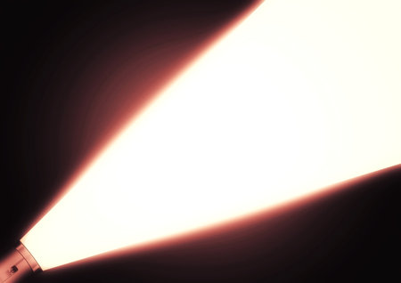 3d illustration of a spotlight that illuminates the stageの写真素材