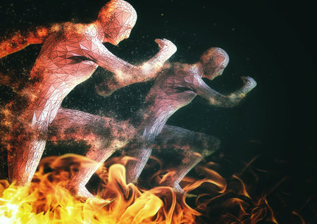 Competing people for 3d rendering