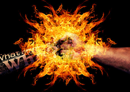 3d illustration of fist to fist colliding action in boxing concept