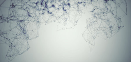 Abstract background of rays connected by the concept of science technologyの写真素材