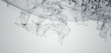 Abstract background of rays connected by the concept of science technologyの写真素材