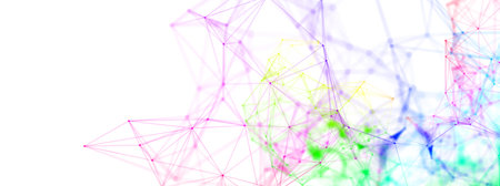Abstract background of rays connected by the concept of science technology