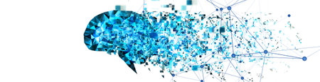 3d illustration of abstract artificial intelligence in science technology concept