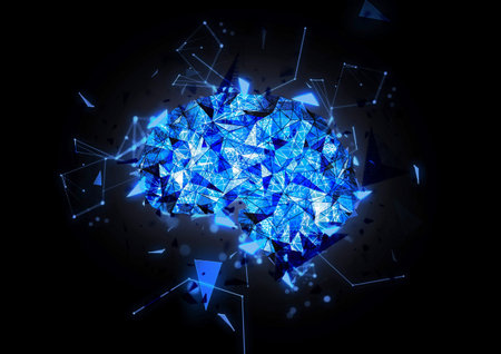3d illustration of abstract artificial intelligence in science technology conceptの写真素材