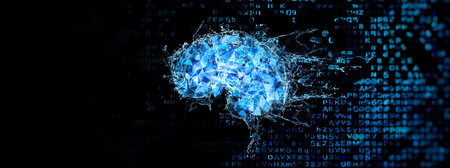 3d illustration of abstract artificial intelligence in science technology concept