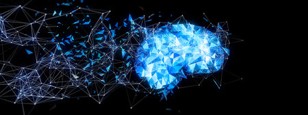 3d illustration of abstract artificial intelligence in science technology conceptの写真素材