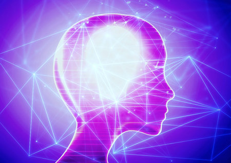 3d illustration of abstract artificial intelligence in science technology concept