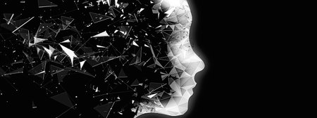 3d illustration of abstract artificial intelligence in science technology conceptの写真素材