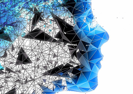 3d illustration of abstract artificial intelligence in science technology conceptの写真素材