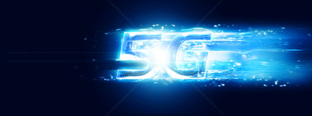 3d illustration of 5th generation mobile communication system concept