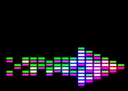 3d illustration of artistic light arrow moving from left to right