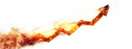 3d illustration of exploding flame arrow