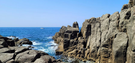 Beautiful coastal scenery of Japanの写真素材
