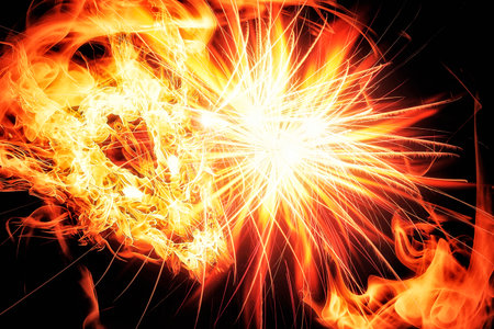 3d illustration of a fiery dragon burning in mythology concept